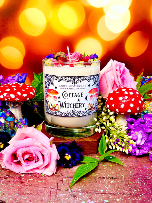 Cottage Witchery Candle ~ Anita Apothecary, Cottagecore Tea, Cottage Witchery, Cottage Witch Candle Aesthetic